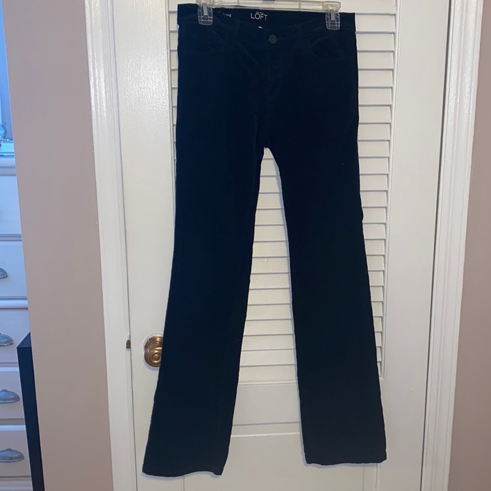 Loft modern sexy boot cut corduroy black pants